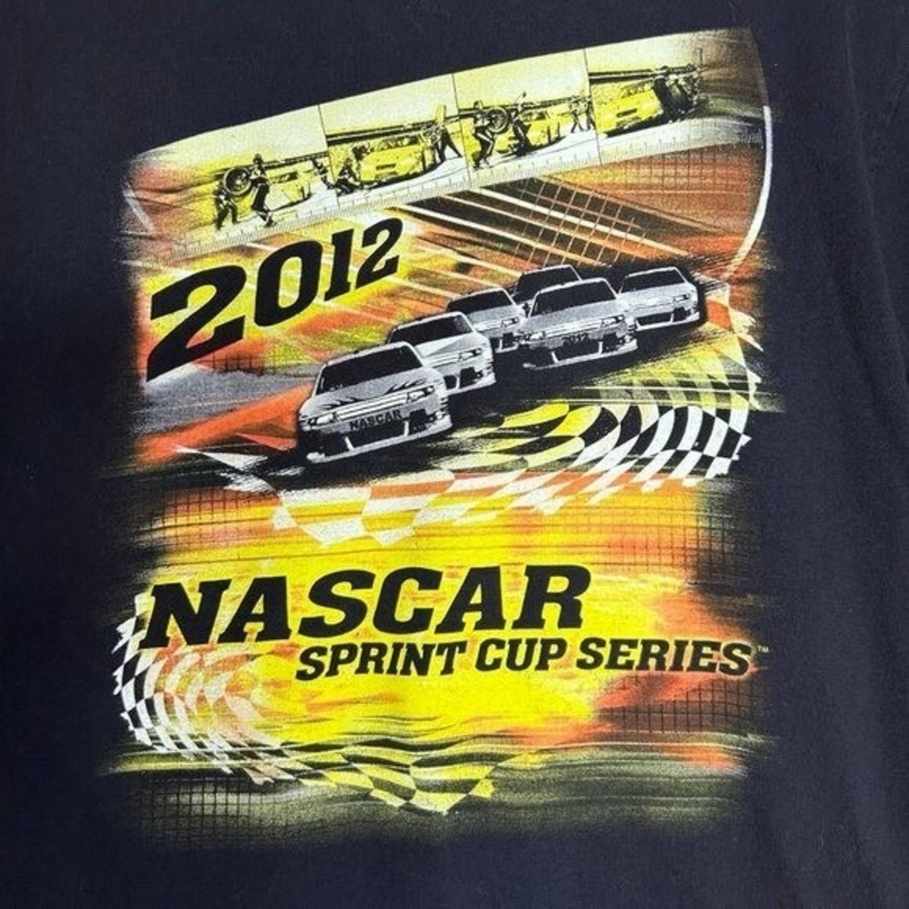 NASCAR Sprint Cup Series 2012 Schedule Graphic T-Shirt Black Mens Large‎